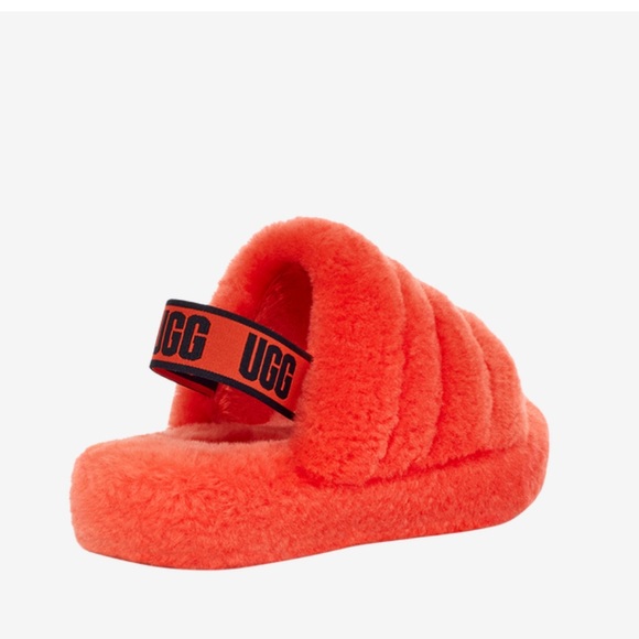 NWT UGG Fluff Yeah Slides hazard orange - Picture 3 of 6